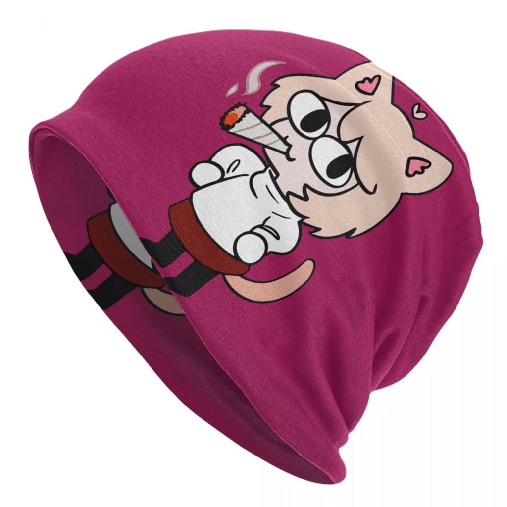 Забавная шапка-бини Neco Arc, унисекс, зимняя теплая шапка, женская вязаная шапка, уличная лыжная шапка Tsukihime, шапочки с черепами для девочек и кошек, шапки