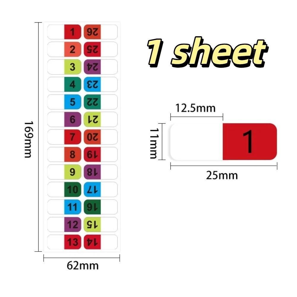 Colorful Alphabet Page Markers Small Strips Sticky Index Tabs Notebooks