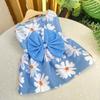 Floral Printed Puppy Princess Skirt XS-XXL Pet Skirt Cat Costume Cat Dog Dress  Poodle