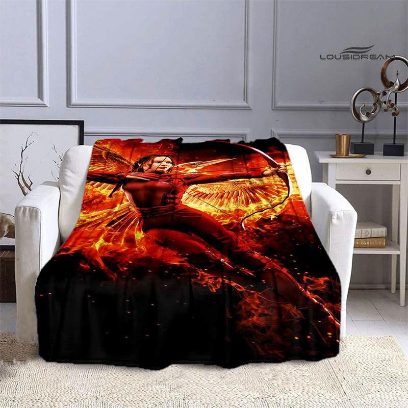 Одеяло с логотипом «Голодные игры», фланелевое мягкое и удобное одеяло, необходимое одеяло для домашнего путешествия, подарки на день рождения