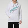 Puma Спортивная повседневная вязаная толстовка с капюшоном и цветными блоками, мужские топы белого цвета 588667-02