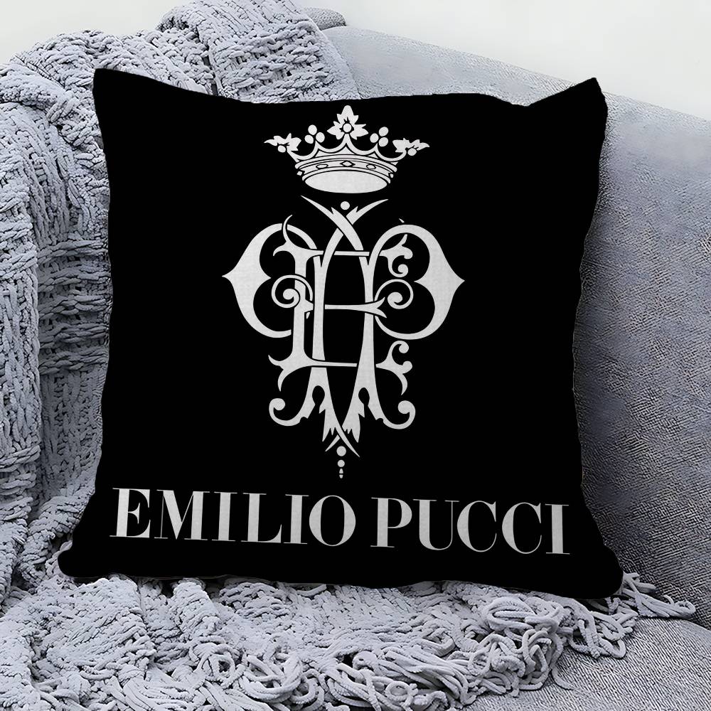 E-Emilios P-PucciS Логотип 45*45см Наволочка для подушки Декоративная наволочка Домашняя наволочка Для диванной подушки