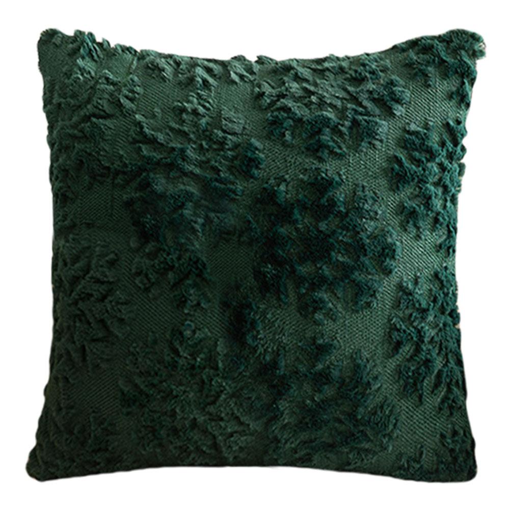 45x45cm Christmas Tree Pillow Cover Soft Snowflake Christmas Pillow Cover Christmas Plush Pillow Case for Winter Holiday Decor