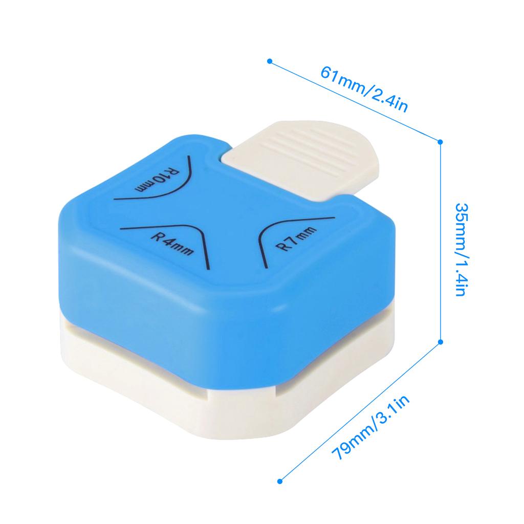 Corner Rounder Punch 3 In1 R4 R7 R10mm Round Corner Trimmer Cutter for Card Craft Scrapbook Wrapping Paper Sticker
