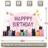 1pc Birthday Gift Box Photo Booth Cute Party Banner Polyester