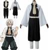Demon Slayer Kimetsu No Yaiba Wind Pillar Sanemi Shinazugawa Cosplay Costume Set