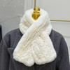 Импортный шарф из натурального кроличьего меха рекс, корейская версия, простой длинный плетеный шарф Мао Мао, теплый двусторонний утолщенный меховой воротник