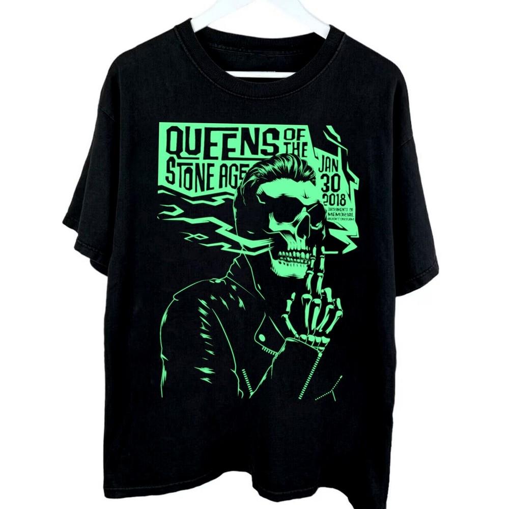 Queens of the Stone Age Funny Cotton Black T-Shirt Unisex T-Shirt