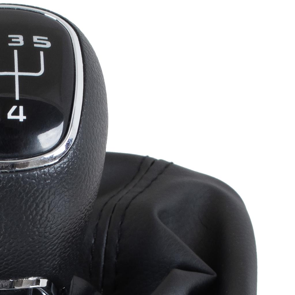 Skoda Octavia II 07-14 gear shift knob BLACK ABS + gaiter with frame 5 SPEEDS