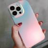 Градієнтный лазерный матовый противоударный чехол для iPhone 15 Pro Max