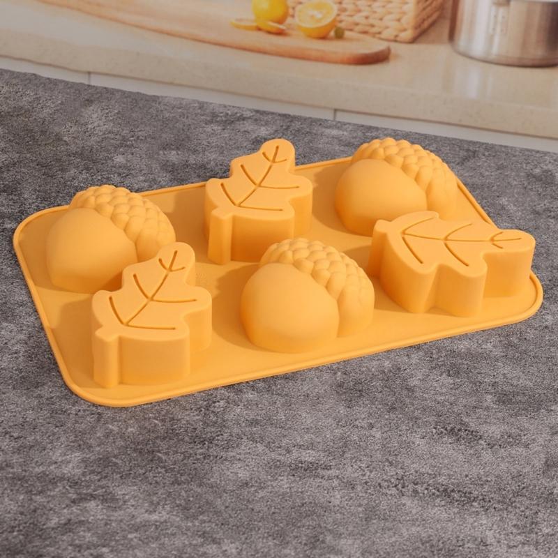 Формы для Хэллоуина из силикона: тыква, листья, для украшения Хэллоуинских тортов, форма для шоколадных конфет