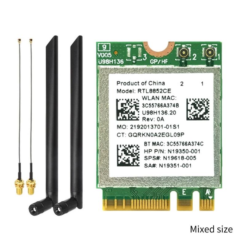 WiFi6E Networking Card RTL8852CE 5.2 Wirelessly Adapter 2.4G/5Ghz/6Ghz Wifi Receiver