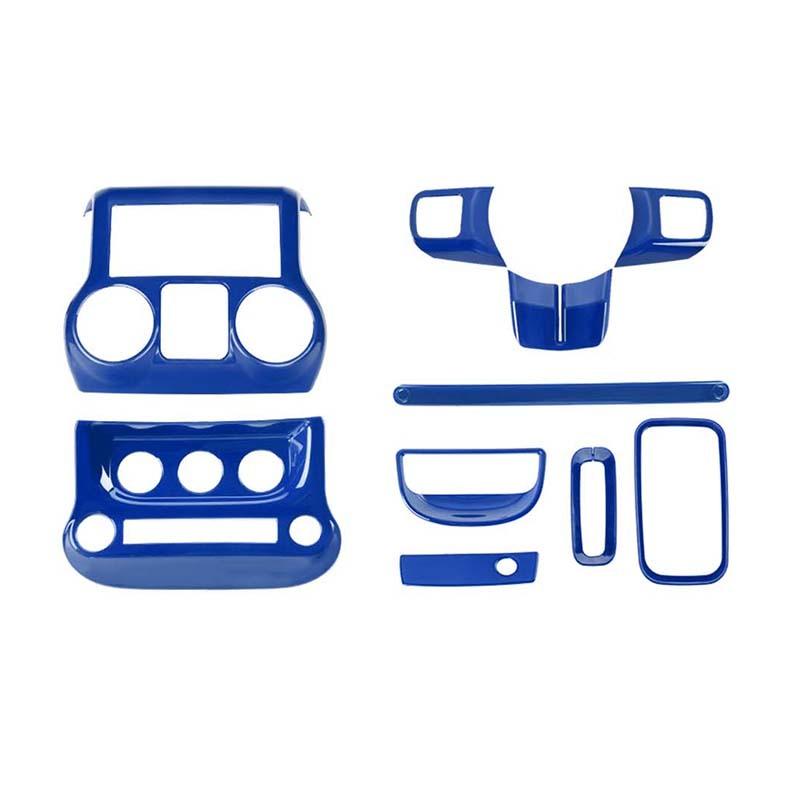Dashboard Central Control Steering Wheel Co-pilot Handle Decoration Interior Kit Fit for Jeep Wrangler JK 2011-2017 Car Accessories
