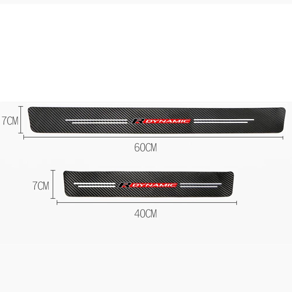 Car stickers door sill strips pedals carbon fiber Protection strips for Land Rover RDYNAMIC Auto Accessories