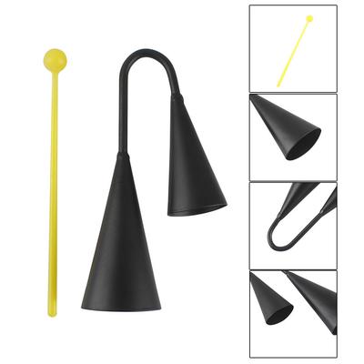 Двухцветный металлический ударный инструмент A-go-go Bell Cowbell с бойком