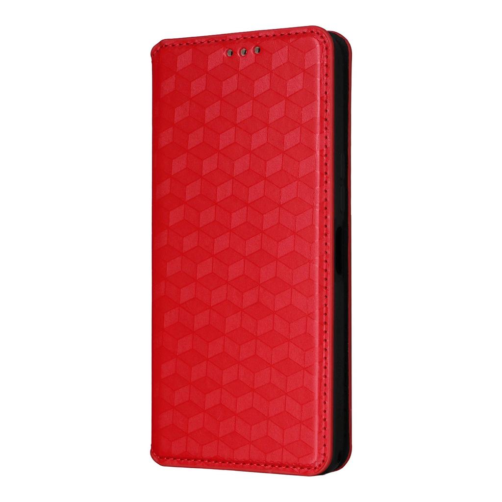 For ZTE Blade A35e (Z2466) Case Wallet Rhombus Imprinted Leather Phone Cover