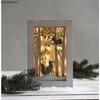 Cadre DIY en bois 3D Forêt de Noël 20 x 30 x 6,6 cm