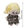 1 set Uniform Doll Clothes Outfit Plaid Overall Doll Dress Up Set  10cm Cotton Doll