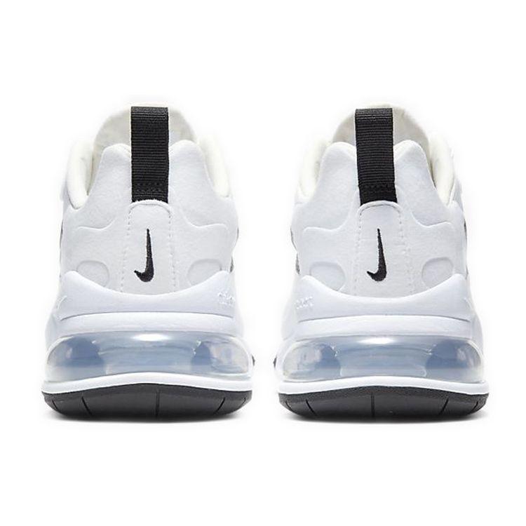 Nike Air Max 270 React White Women Sneakers Black Metallic-Silver CI3899-101