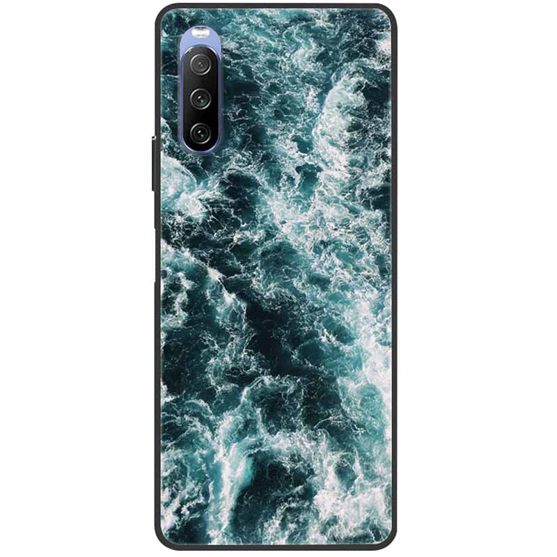 Мягкий чехол для Sony Xperia 10 III Case 5 III Мягкий силиконовый Черные чехлы для Sony Xperia 1 III / Xperia1 XZ4 Чехлы Крутой Мрамор