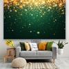 2D Dark Green with Sparkling Gold Confetti Backdrop Photography Background Banner