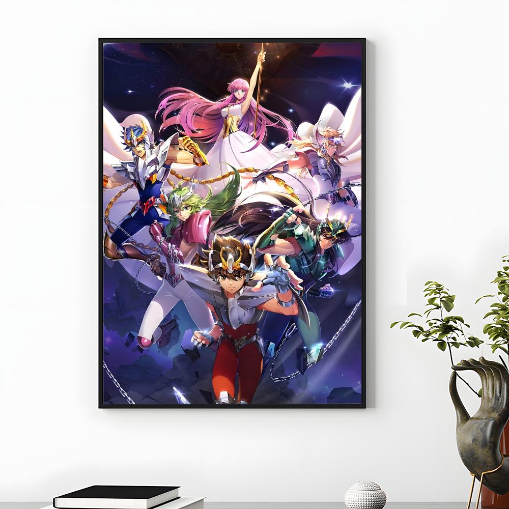 Popular Saint Seiya Poster HD Waterproof Self-Adhesive Wall Art Multi-Scene Application