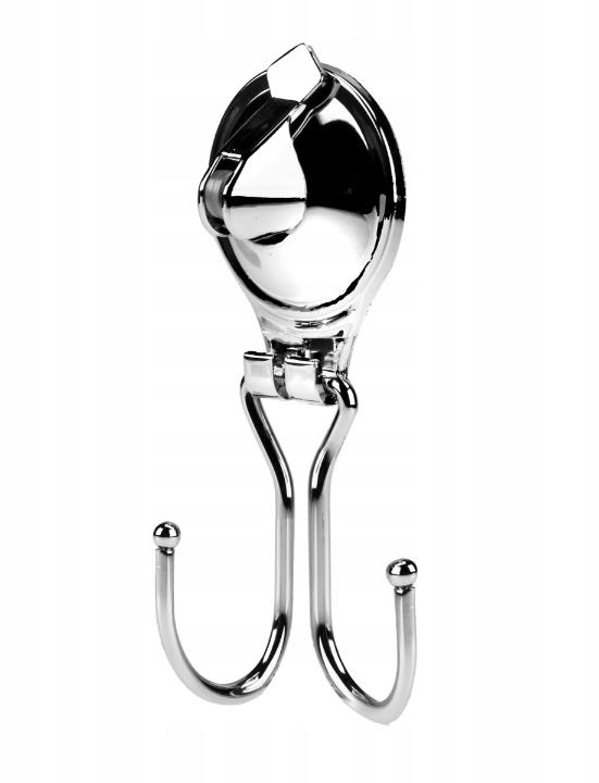 Double steel suction cup hook for clothes