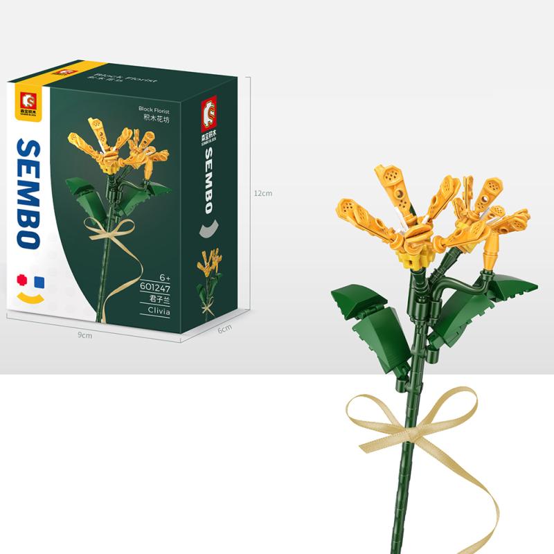 Вечные цветы Букет Строительные блоки Совместимы с Lego Сборные строительные блоки Игрушки для