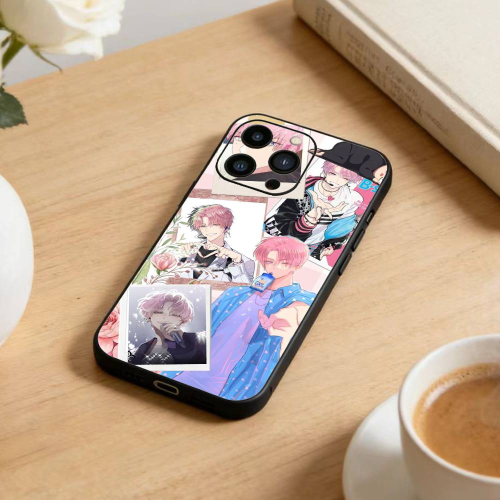 Чехол для телефона F-Tamon B-Side для iPhone 17, 16, 15, 14, 13, 12 Plus, Max, мягкий силикон, черный