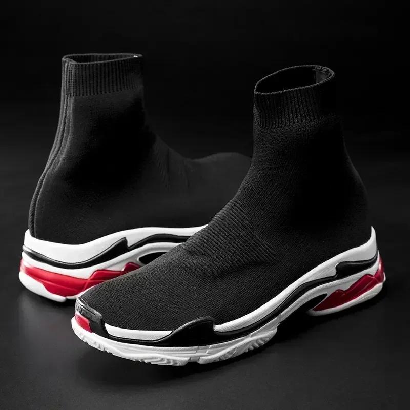 Shoes for Men Sneakers Men All Brands Tennis Loafers Shoes Tide Women Elastic Socks Shoes Fashion Casual Shoes Large 2024 Autumn