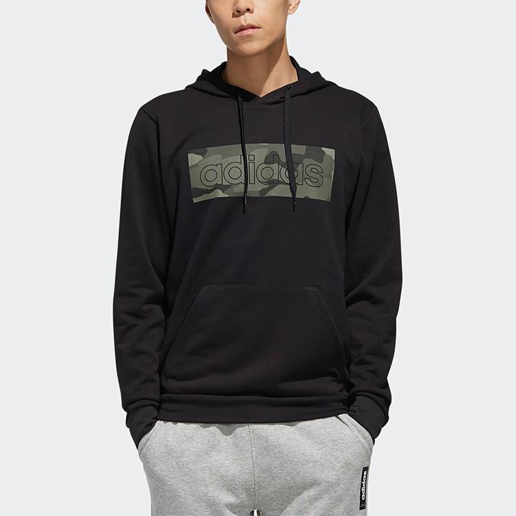 adidas Мужская толстовка с камуфляжной коробкой, черная FM6251