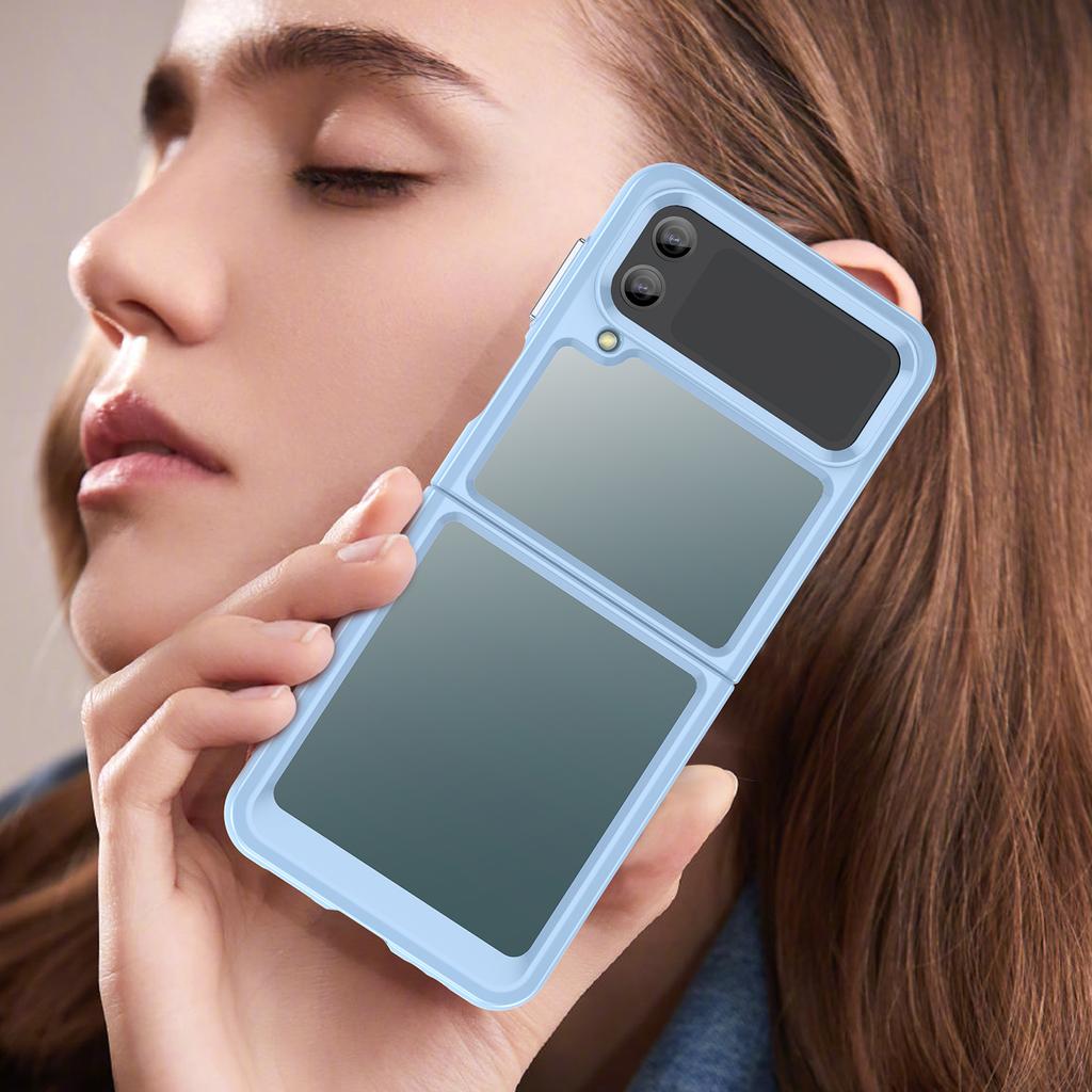 Акриловый складной чехол с защитой от падения для Samsung Galaxy Z Flip 4 5g Flip4 Flip3 Flip 3, жесткий защитный чехол для Samsung Flip4