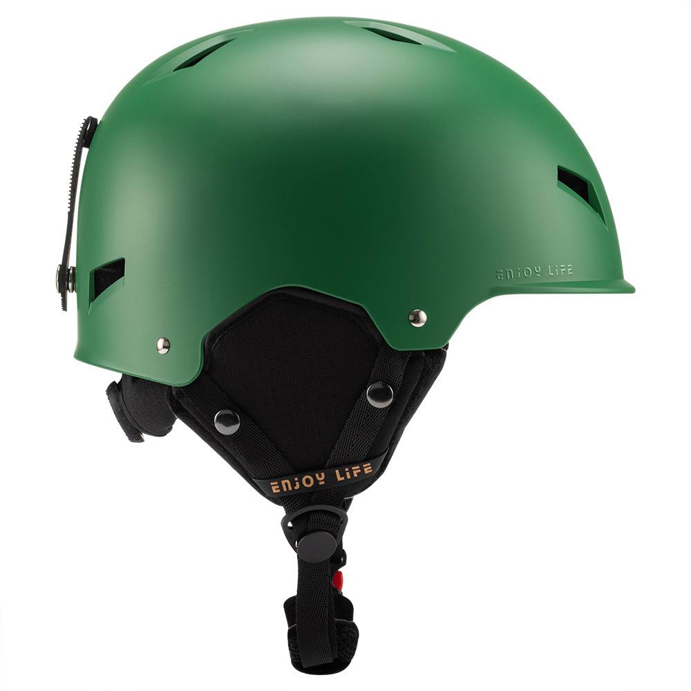 Спортивный взрослый горнолыжный шлем однотонный узор цвет