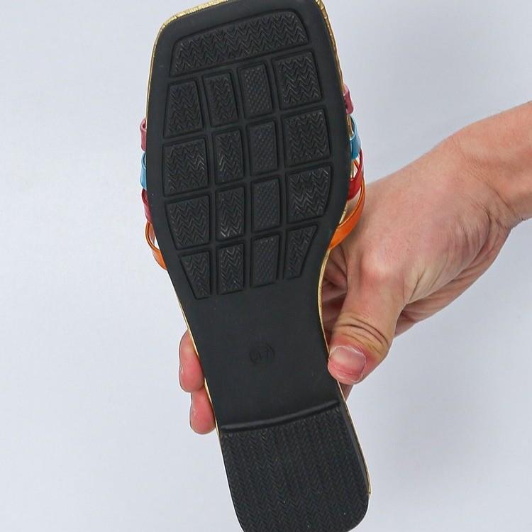 Дизайнерские женские тапочки на плоской подошве, новые, плетеные, с удобной женской обувью, повседневные тапочки, женская обувь, лето