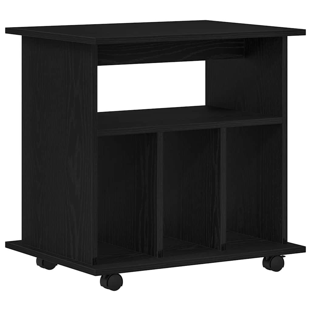 Mobile Cabinet in Black Oak Effect 60 x 45 x 55 cm Particleboard