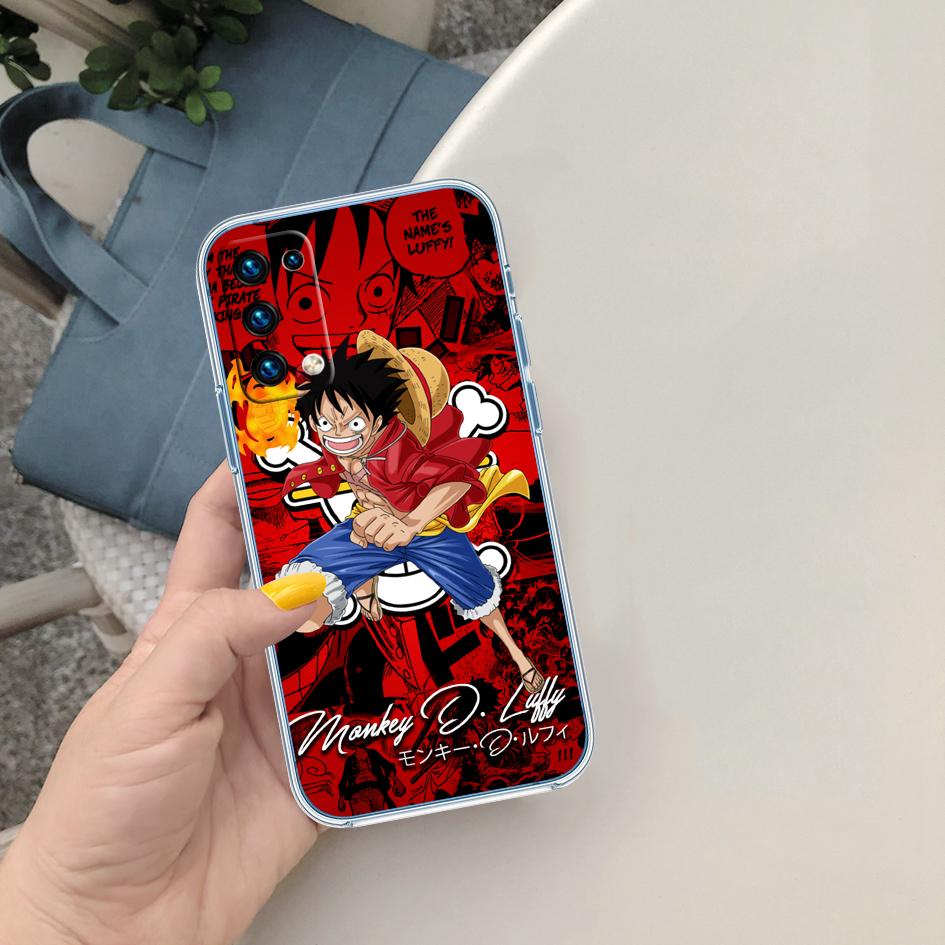 One Piece Luffy Nami Soft Shell Transparent Phone Case for Motorola Moto G7 G8 G9 G84 G85 G73 G24 G15 Z2 Play Power Plus