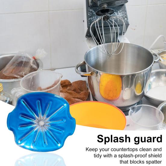 Anti-Splash Baffle for KitchenAid Mixers-Easy Clean Splash Guard Scraper Blade for Tilt-Head Stand Mixers Compatible with 6-Wire Whisk