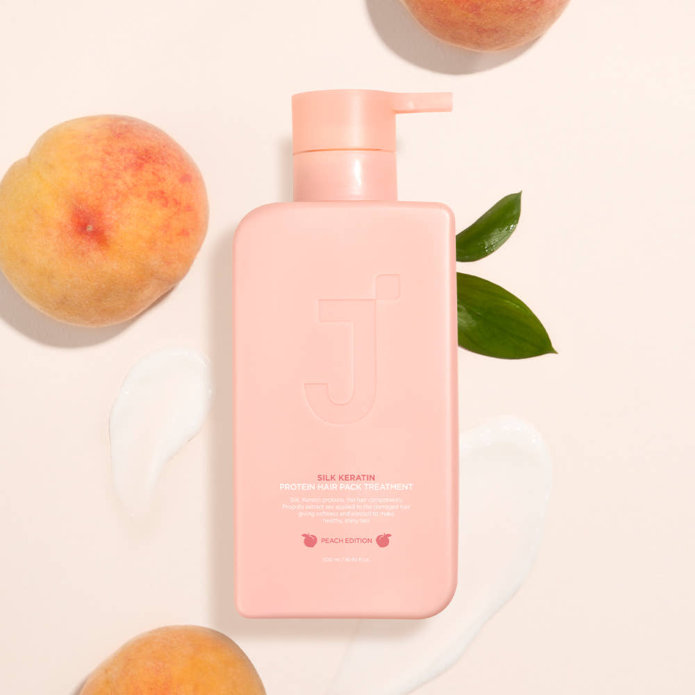 JSOOP Silk Keratin Protein Hair Pack Treatment Peach Edition 500ml – Moisturizing Damage Care with Peach Scent