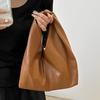 Solid Color Armpit Bag Fashion Tote Bag Durable Dumpling Bag  Travel