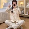 Cloud Cotton Pajamas Women'S Long-Sleeved Cardigan Cute Cartoon Girl Style Loungewear Suit