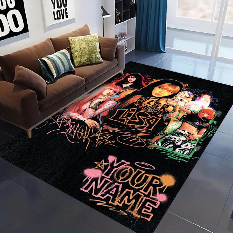 Name Custom Lisa Carpet Rug for Living Room Bedroom Home Sofa Decoration,Kids play Non-slip Floor Mat
