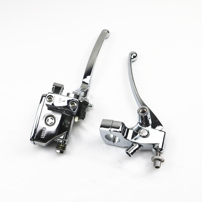 Хромированный 1-дюймовый рычаг тормоза и сцепления для Harley Honda Kawasaki Suzuki Yamaha VT VTX Rat