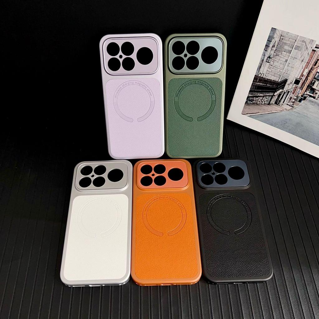 Магнитный чехол из искусственной кожи Honor Magic8Pro - Роскошный с текстурой личи X300Pro Ударопрочный чехол-защита