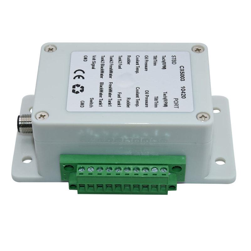 NMEA 2000 Multifunction Converter Connect Up to 18 Sensors 0-190 ohm CX5003 NMEA2000 Converter For Boat Yacht Marine Sensor