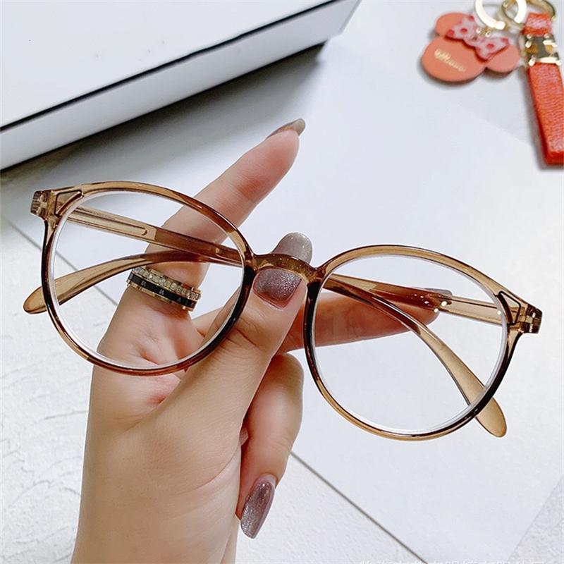 Fashion Round Frame Popular Spectacles Myopia Glasses Men Women Retro Trend Anti Blue Rays Eyeglasses