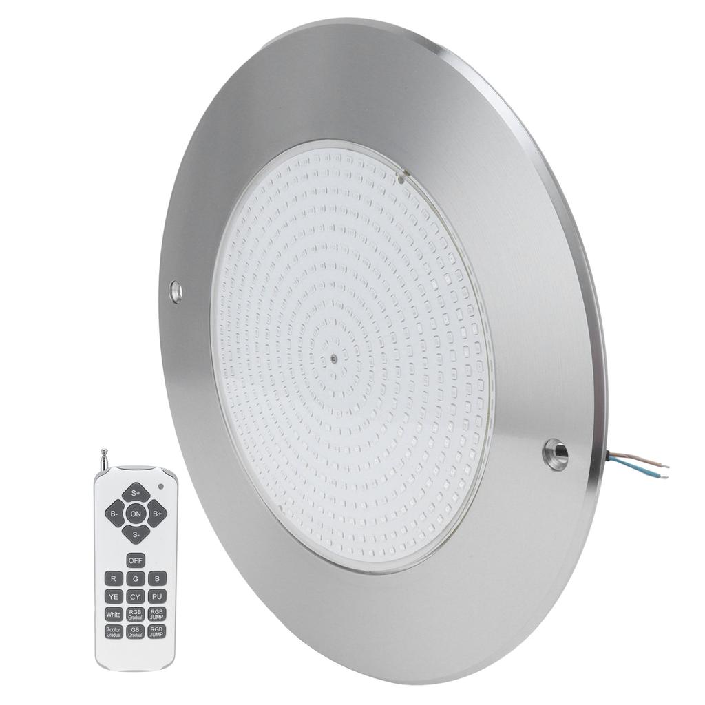 Подводный светильник IP68 из нержавеющей стали 304 RGB, цветной настенный светильник для бассейна с 18?Пульт дистанционного управления35 Вт