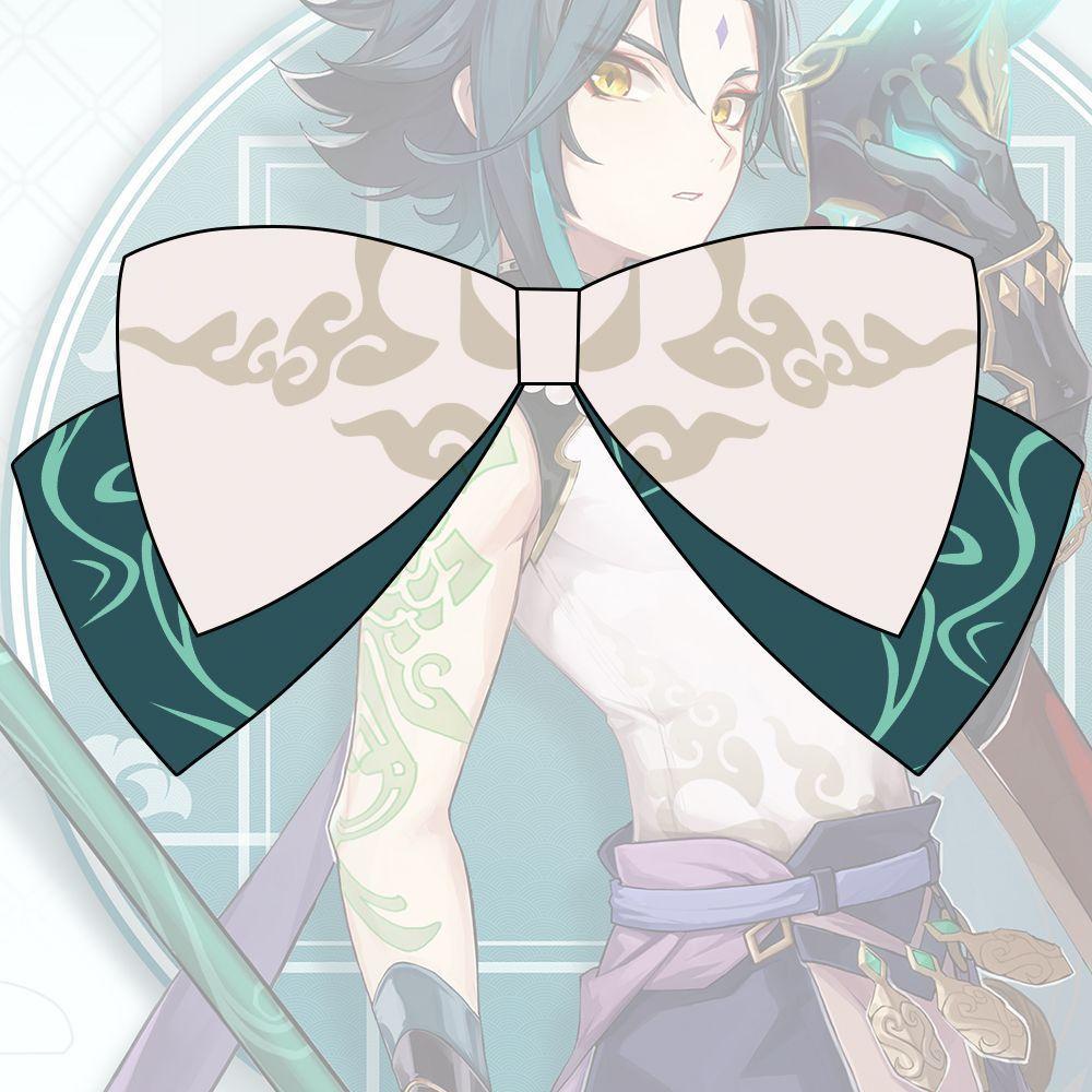 Аниме Genshin Impact Хутао Бант Заколка для волос Аксессуары для волос для девочек Реалистичный и нежный дизайн