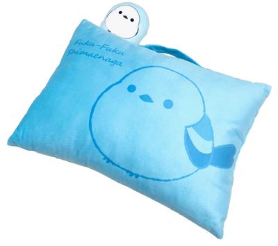 MORIPiLO Подушка для тела Morishita Shimaenaga 28x39 см с ручкой Мягкая игрушка Подушка Fukufuku Series Character Goods Синяя 4621261 Shima-chan