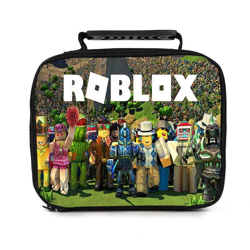 Ручная термосумка для ланча Roblox для студентов, из прочного ПВХ, с вместительным дизайном