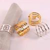 6pcs Serviette Rings Alloy Napkin Holder West Dinner Towel Napkin Ring Party Decoration Table Decor